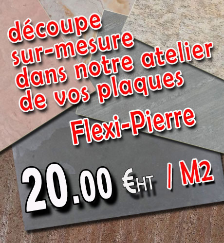 Feuille de pierre : découpe sur-mesure Flexi Pierre.