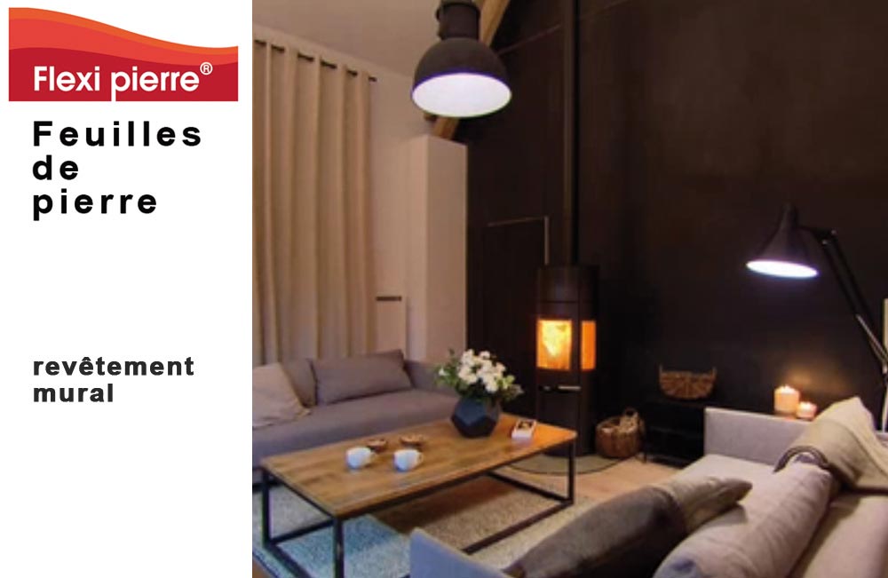 Feuille de pierre Flexi Pierre : application murale.. Feuille de pierre Flexi Pierre : application murale.. #FeuilleDePierre #FlexiPierre