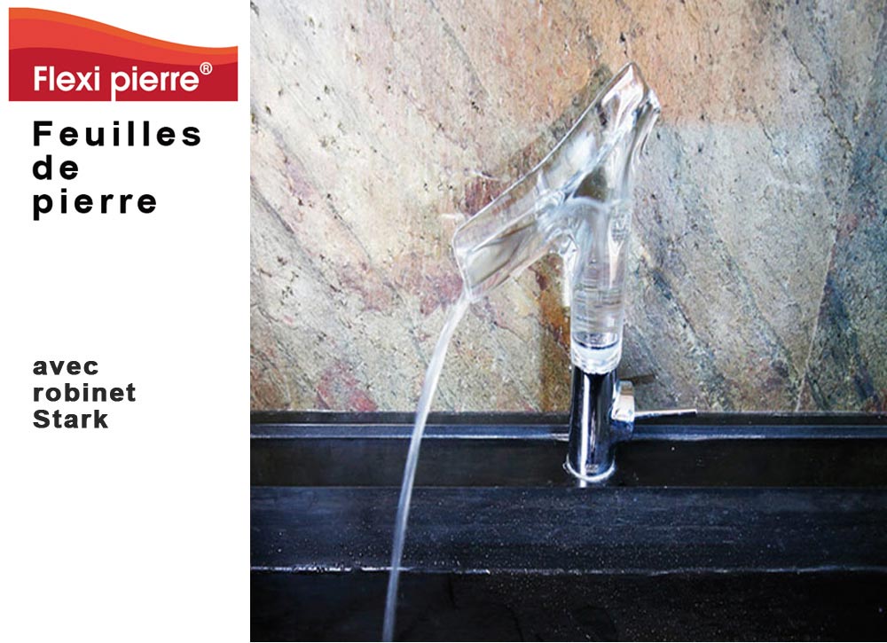 Feuille de pierre Flexi Pierre : en salle de bains. . Feuille de pierre Flexi Pierre : en salle de bains. #FeuilleDePierre #FlexiPierre
